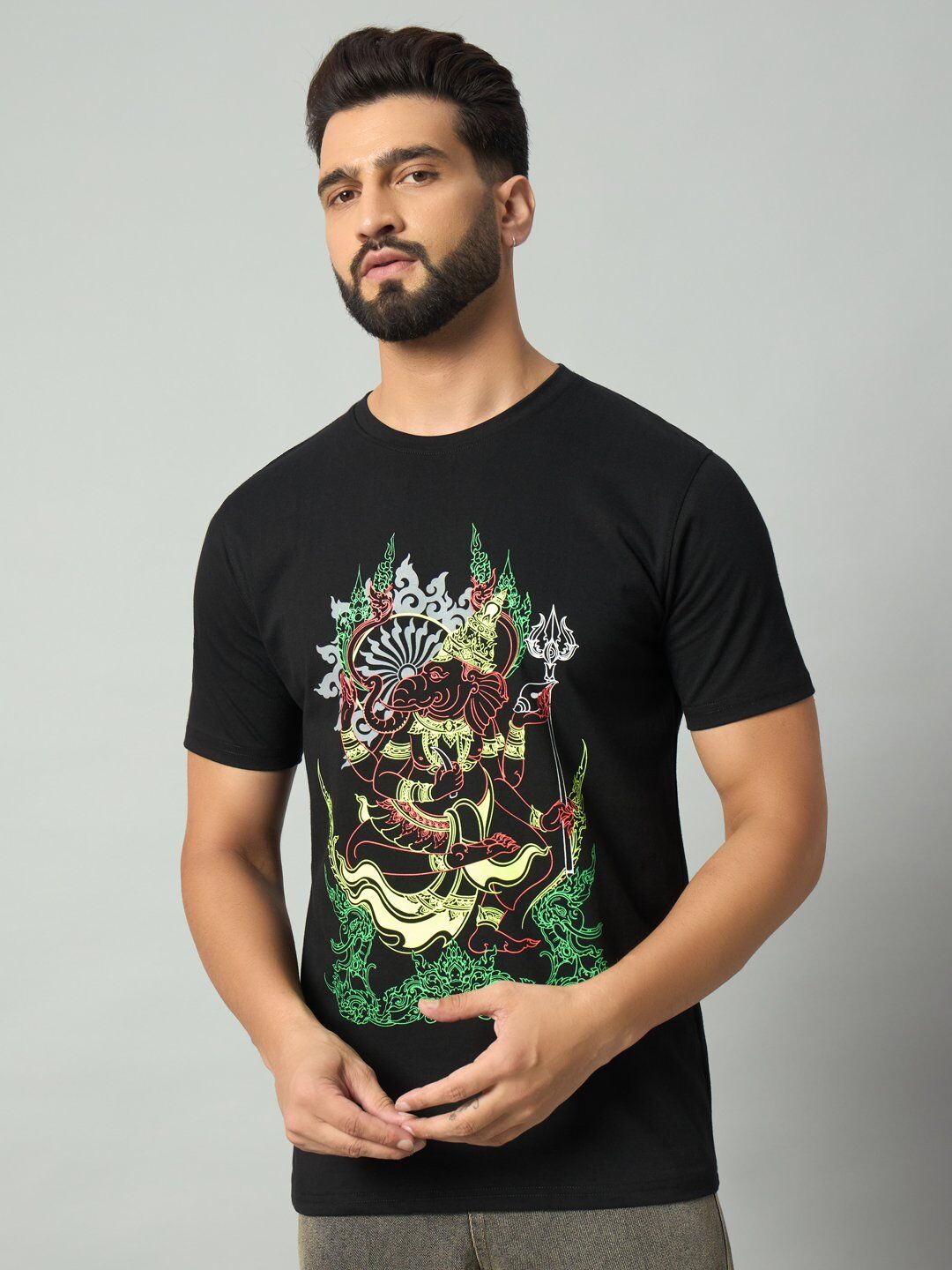 12-08-2024 hazim06739 Ganesha UV Reactive T-Shirt