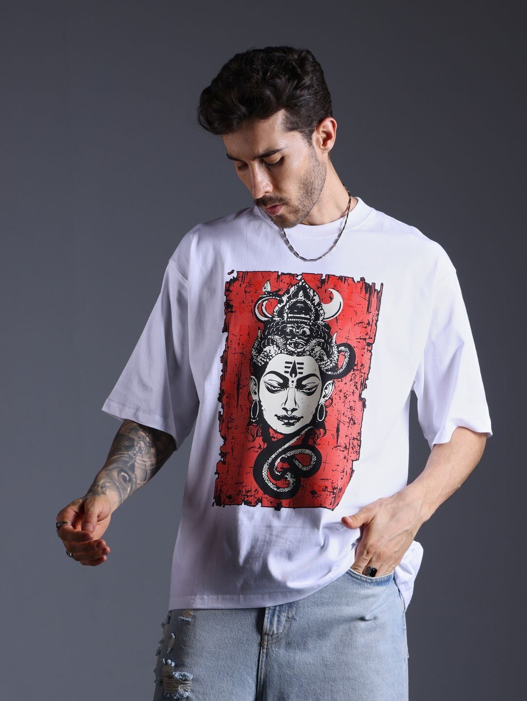 5 Shiva Printed Oversized T-Shirt
