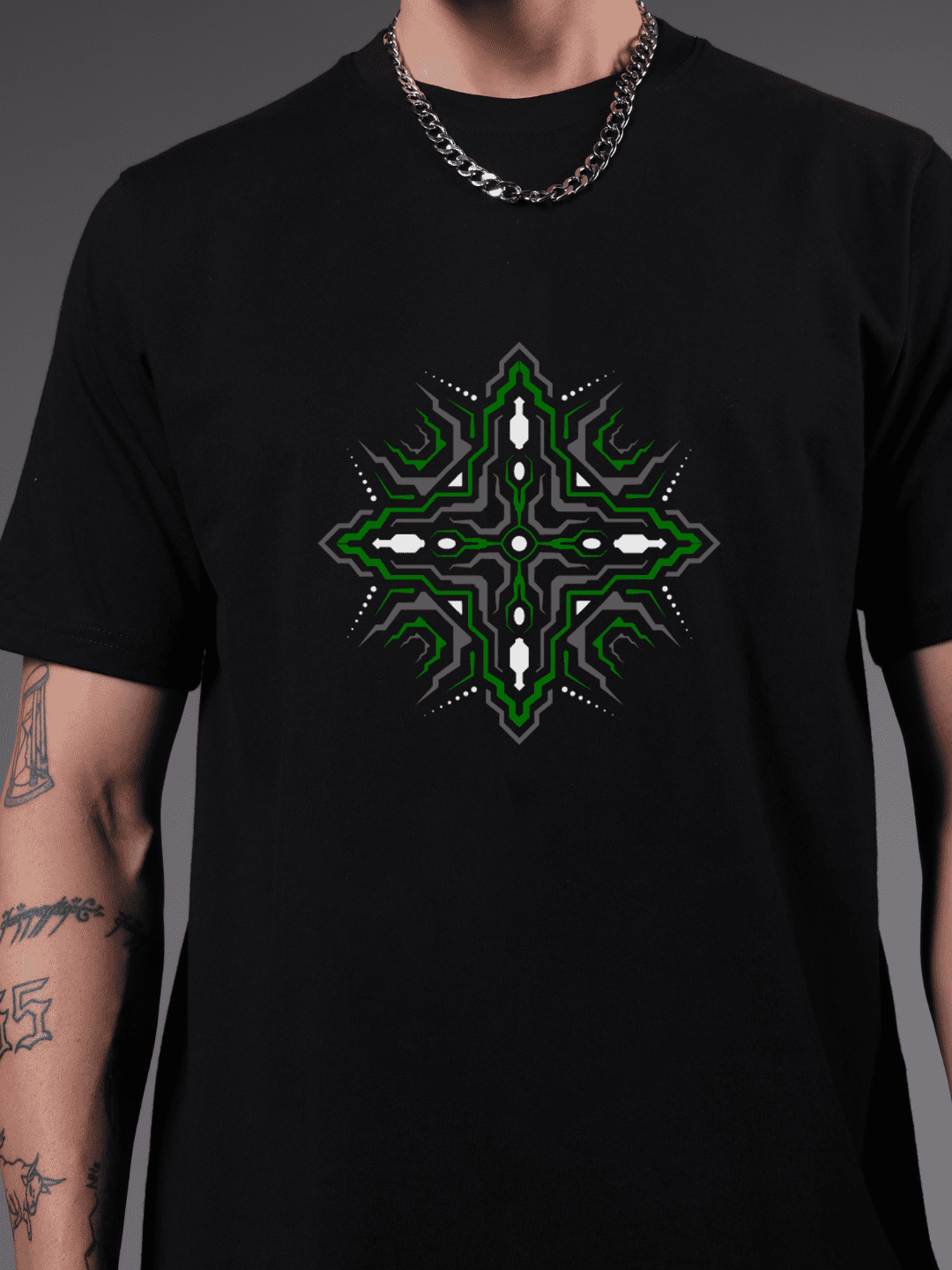 Nexus Black Glow in the Dark | UV Light Reactive T-shirt - Image 1